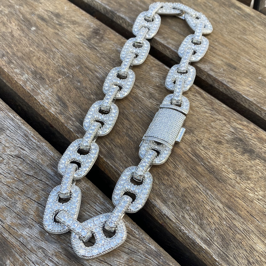 Corrente 19mm Elos Cravejada ICE - Peça Premium (resistente à água) - ICE BRO JOIAS