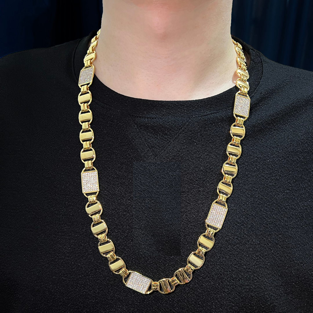 Corrente 14mm Ice 18k ou Prata - ICE BRO JOIAS