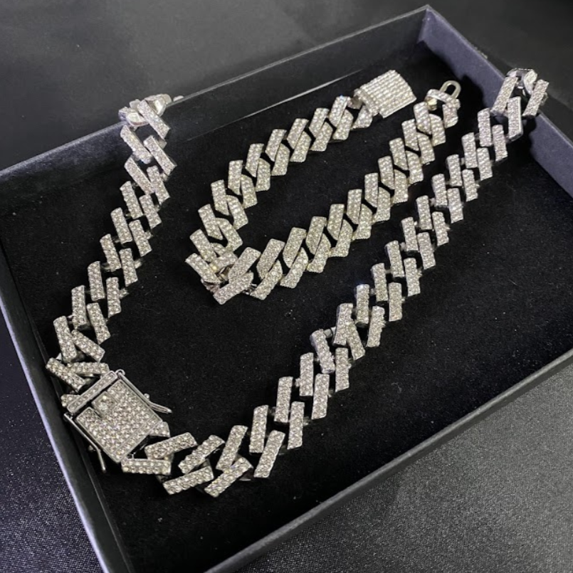 Kit Prong ICE - Corrente e Pulseira 13mm - ICE BRO JOIAS