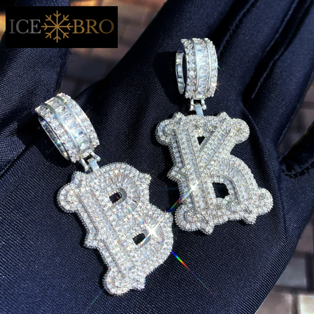 Pingente ICE Personalizado iniciais, com Corrente Rope de brinde - ICE BRO JOIAS