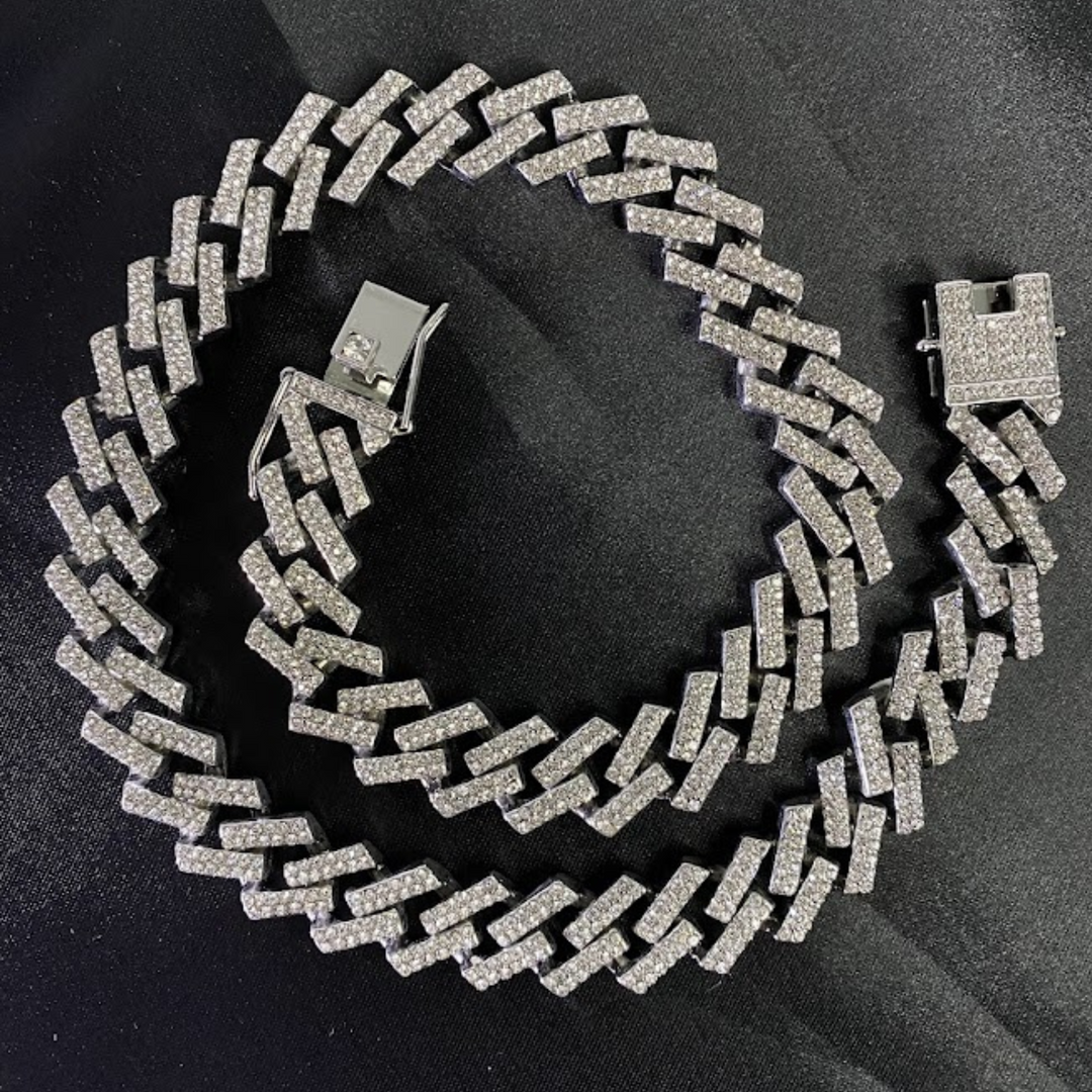 Kit ICE Prong - Corrente Prong e Relógio Cravejado - ICE BRO JOIAS