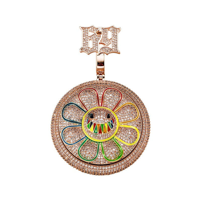 Pingente Giratório Type 6ix9ine Ice Cravejado, com Corrente Rope - Peça Premium (resistente à água) - ICE BRO JOIAS