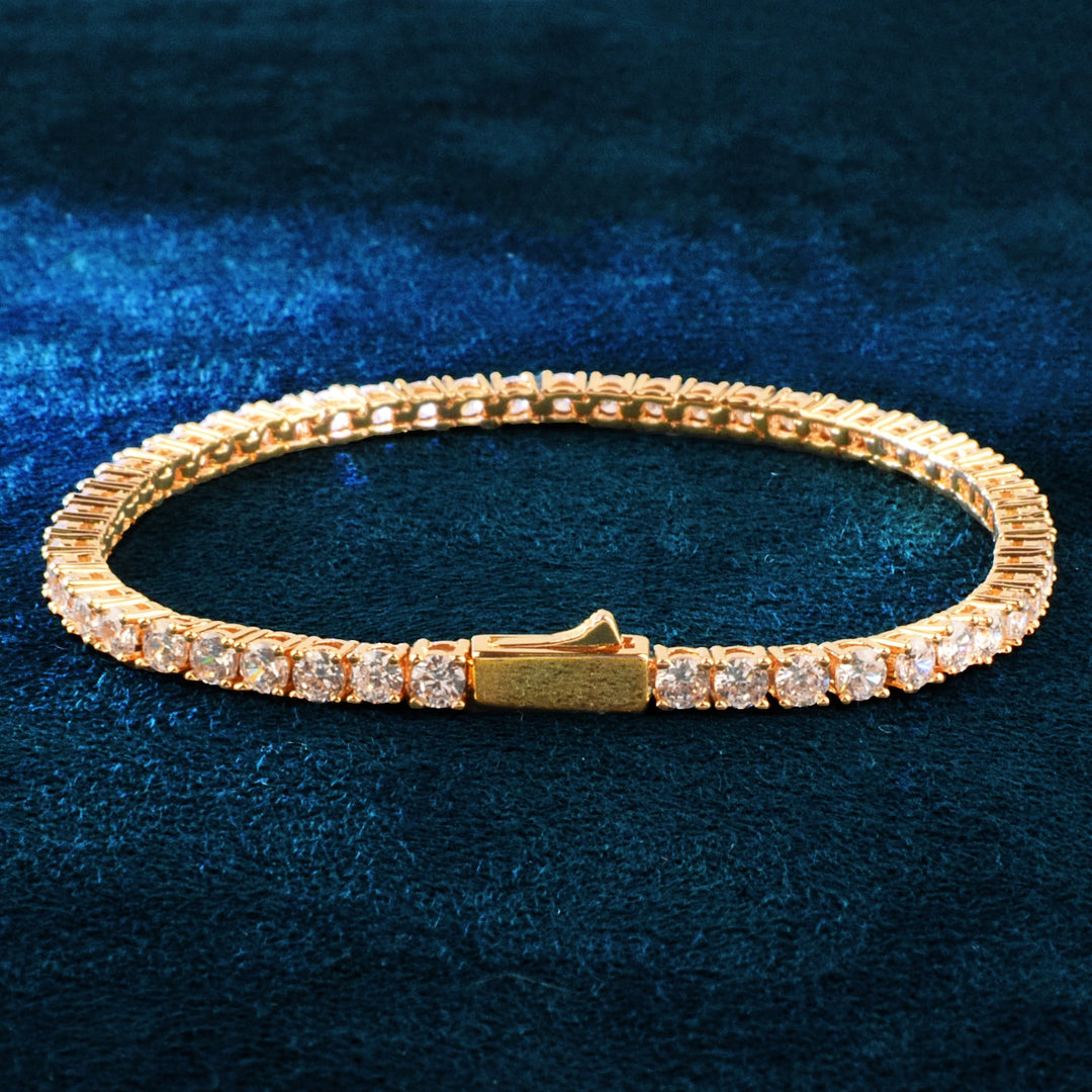 Pulseira Riviera - Largura 3mm 4mm 5mm - Peça Premium (resistente à água) - ICE BRO JOIAS