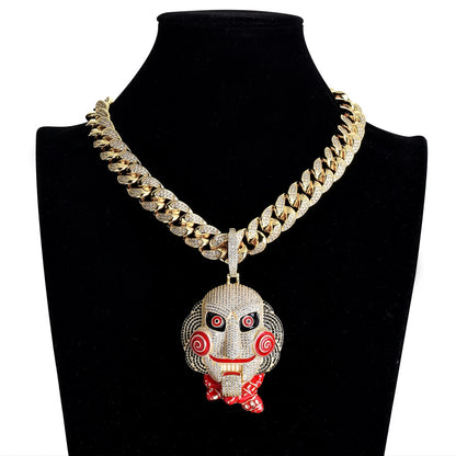 Pingente Jigsaw Jogos Mortais - Corrente Rope de brinde - Peça Premium (resistente à água) - ICE BRO JOIAS