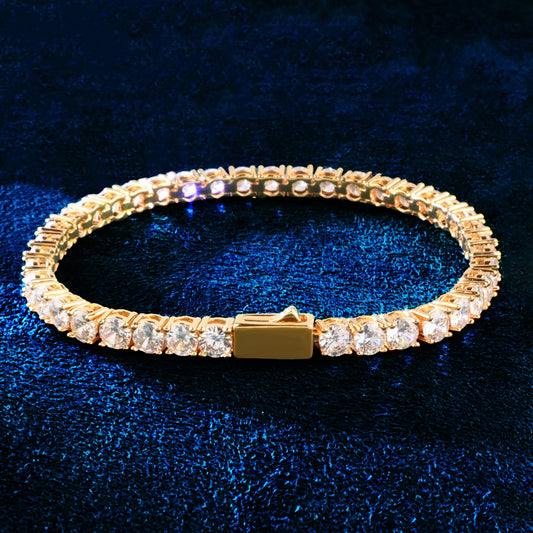Pulseira Riviera - Largura 3mm 4mm 5mm - Peça Premium (resistente à água) - ICE BRO JOIAS