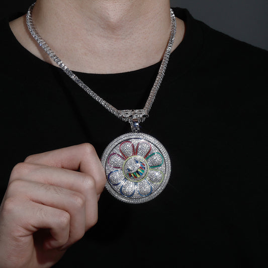 Pingente Giratório Type 6ix9ine Ice Cravejado, com Corrente Rope - Peça Premium (resistente à água) - ICE BRO JOIAS