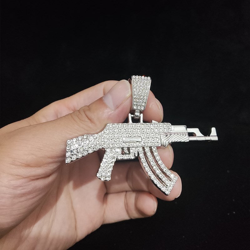 Pingente AK47 + Corrente Prong 14mm de brinde - Exclusivo Ice Bro Joias - ICE BRO JOIAS