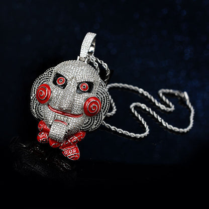 Pingente Jigsaw Jogos Mortais - Corrente Rope de brinde - Peça Premium (resistente à água) - ICE BRO JOIAS