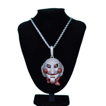 Pingente Jigsaw Jogos Mortais - Corrente Rope de brinde - Peça Premium (resistente à água) - ICE BRO JOIAS
