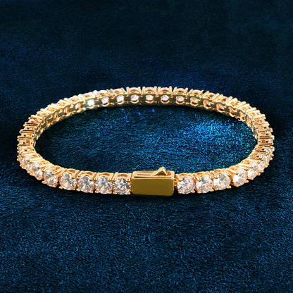 Pulseira Riviera - Largura 3mm 4mm 5mm - Peça Premium (resistente à água) - ICE BRO JOIAS