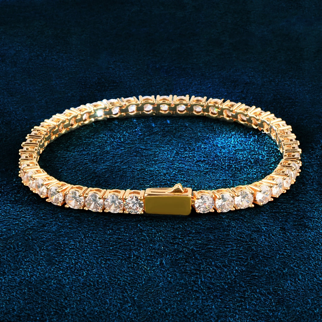 Pulseira Riviera - Largura 3mm 4mm 5mm - Peça Premium (resistente à água) - ICE BRO JOIAS