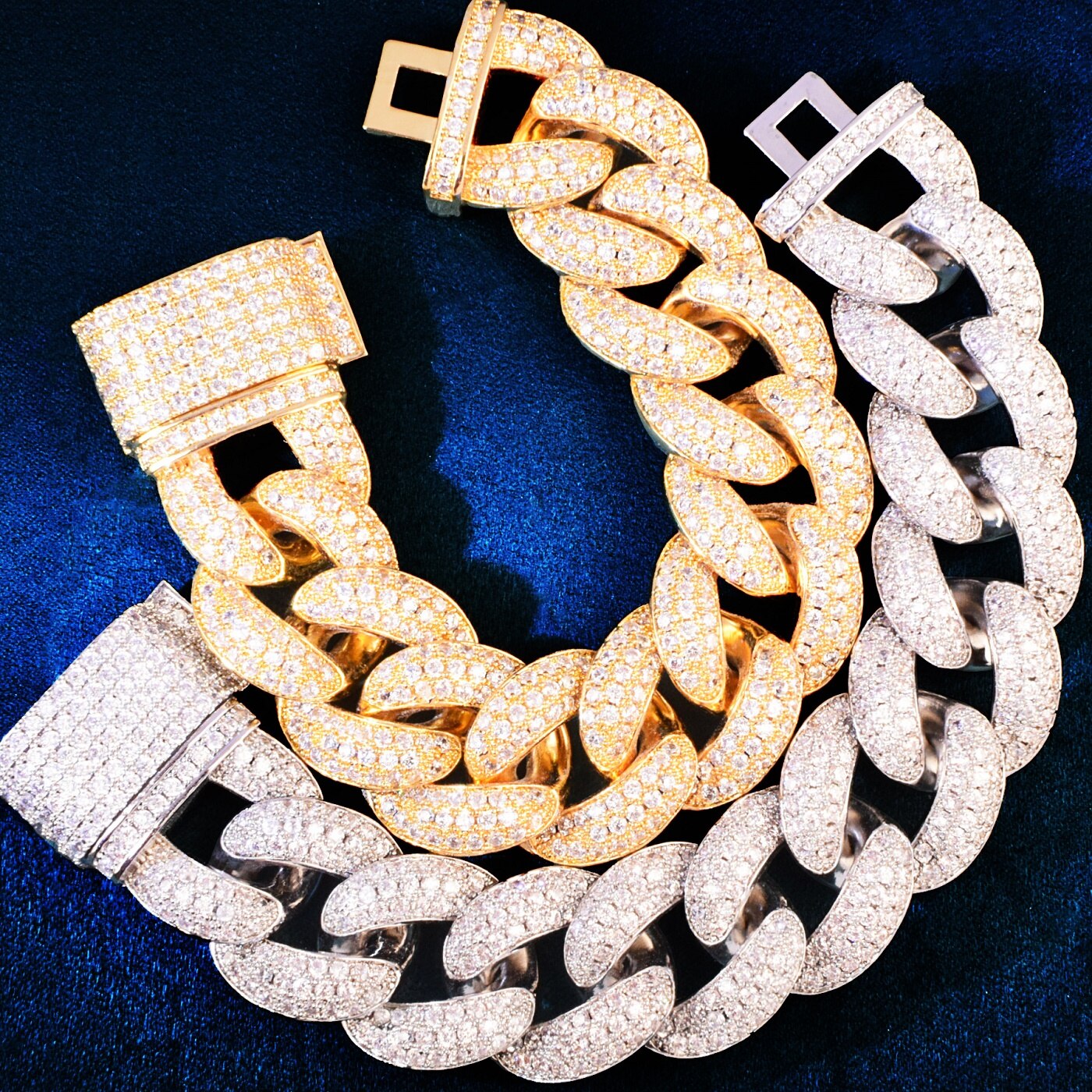 Pulseira Cuban 22mm Cravejada ICE - Peça Premium (resistente à água) - ICE BRO JOIAS