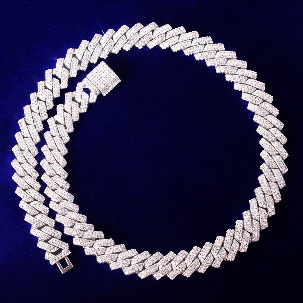 Corrente Cuban 15mm Cravejada ICE - Peça Premium (resistente à água) - ICE BRO JOIAS
