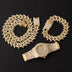 Kit Spiked Ice 3 peças Corrente 19mm + Pulseira 19mm + Relógio - ICE BRO JOIAS