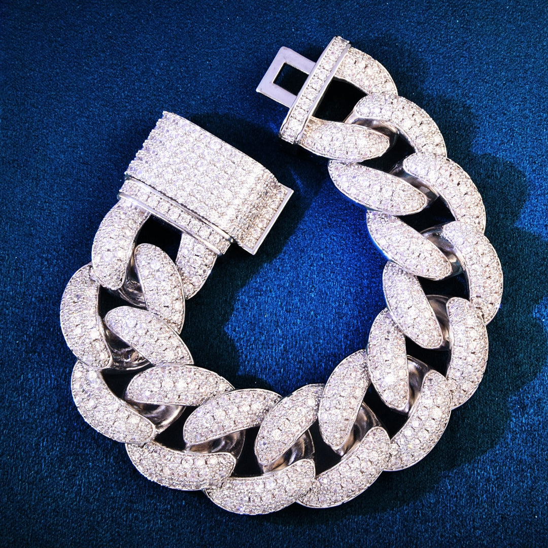 Pulseira Cuban 22mm Cravejada ICE - Peça Premium (resistente à água) - ICE BRO JOIAS