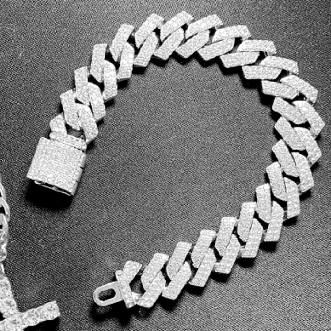 Pulseira Prong 20mm ICE Cravejada - ICE BRO JOIAS