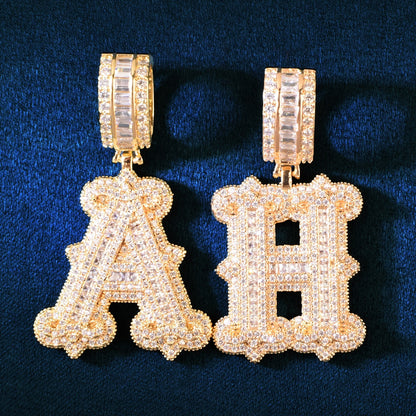 Pingente ICE Personalizado iniciais, com Corrente Rope de brinde - ICE BRO JOIAS