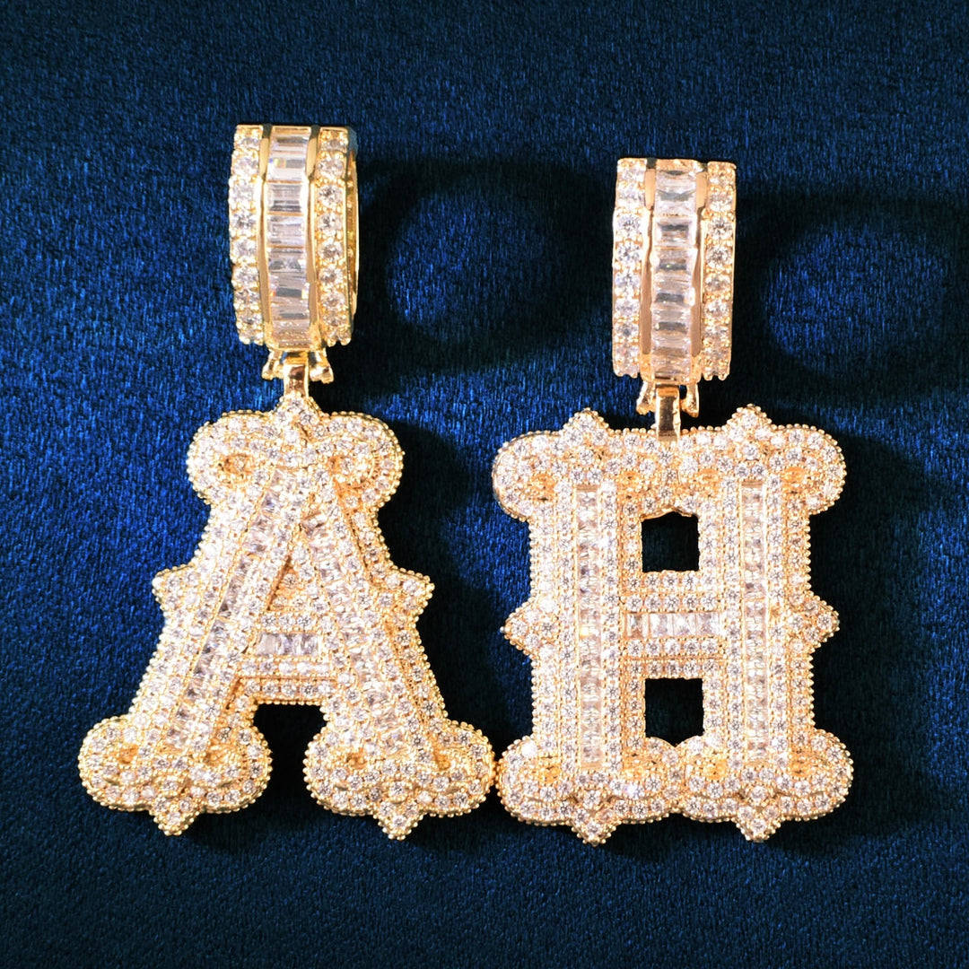 Pingente ICE Personalizado iniciais, com Corrente Rope de brinde - ICE BRO JOIAS
