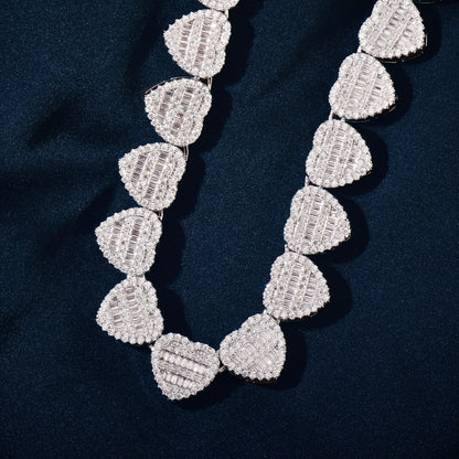 Corrente Ice 12mm Cravejado Coração - Peça Premium (resistente à água) - ICE BRO JOIAS