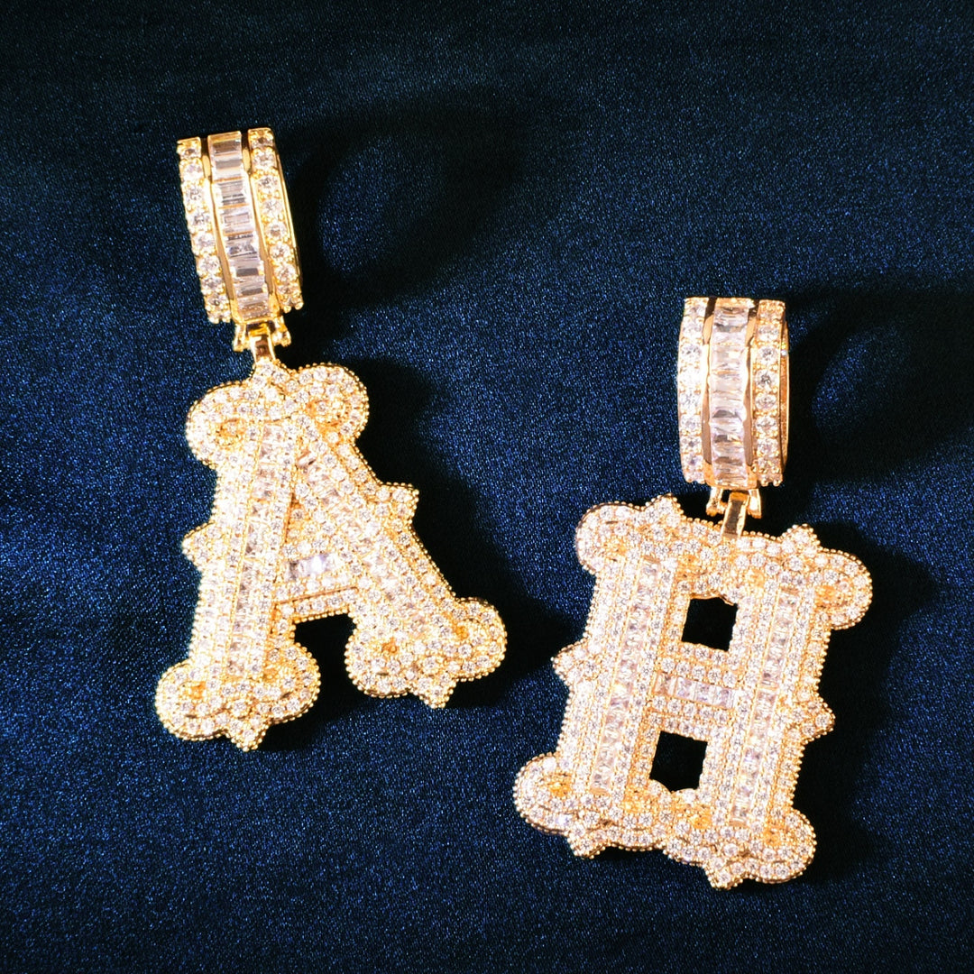 Pingente ICE Personalizado iniciais, com Corrente Rope de brinde - ICE BRO JOIAS