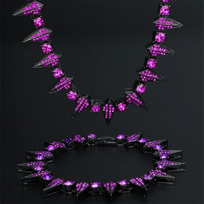 Kit Roxo 16mm - Corrente Riviera + Pulseira