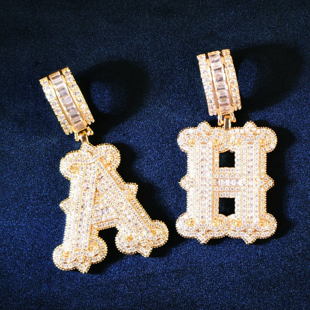 Pingente ICE Personalizado iniciais, com Corrente Rope de brinde - ICE BRO JOIAS