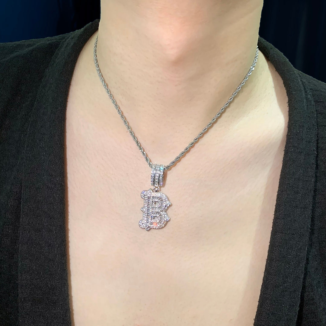 Pingente ICE Personalizado iniciais, com Corrente Rope de brinde - ICE BRO JOIAS