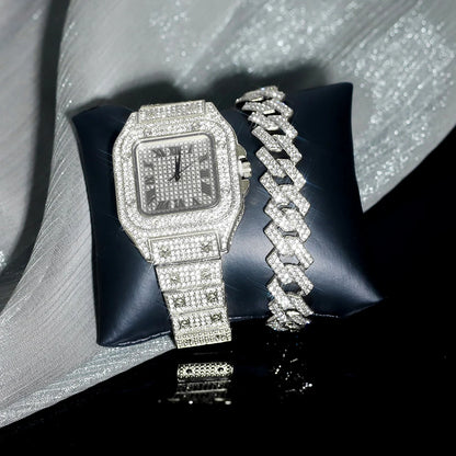 Kit Ice - Relógio Luxury + Pulseira Prong 13mm - Cumprimento 20cm