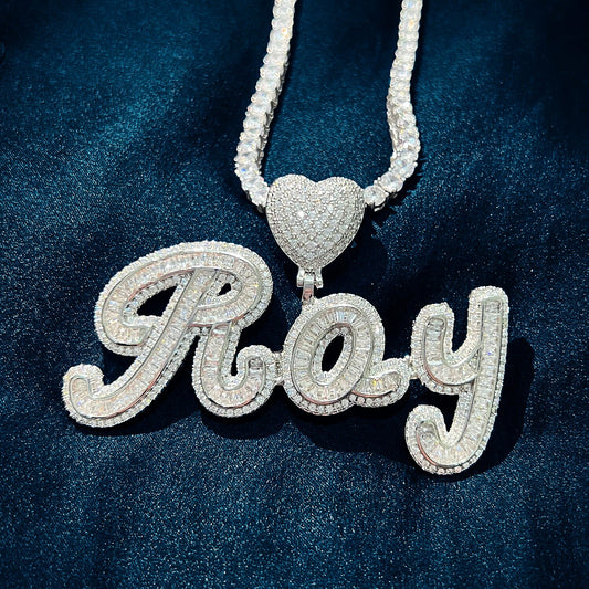 Pingente ICE Personalizado, com Corrente Riviera de brinde - Peça Premium (resistente à água) - ICE BRO JOIAS