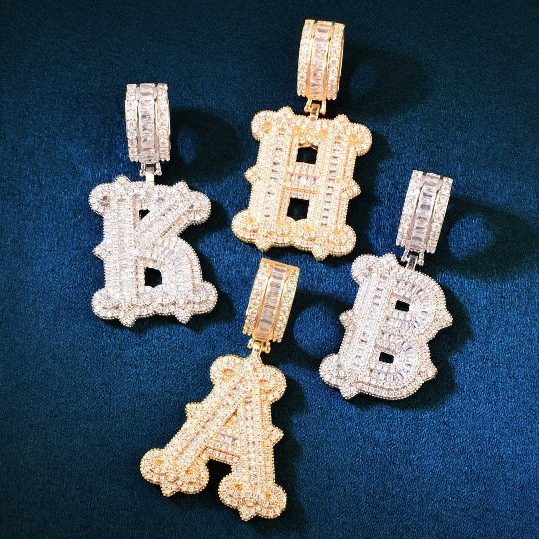 Pingente ICE Personalizado iniciais, com Corrente Rope de brinde - ICE BRO JOIAS