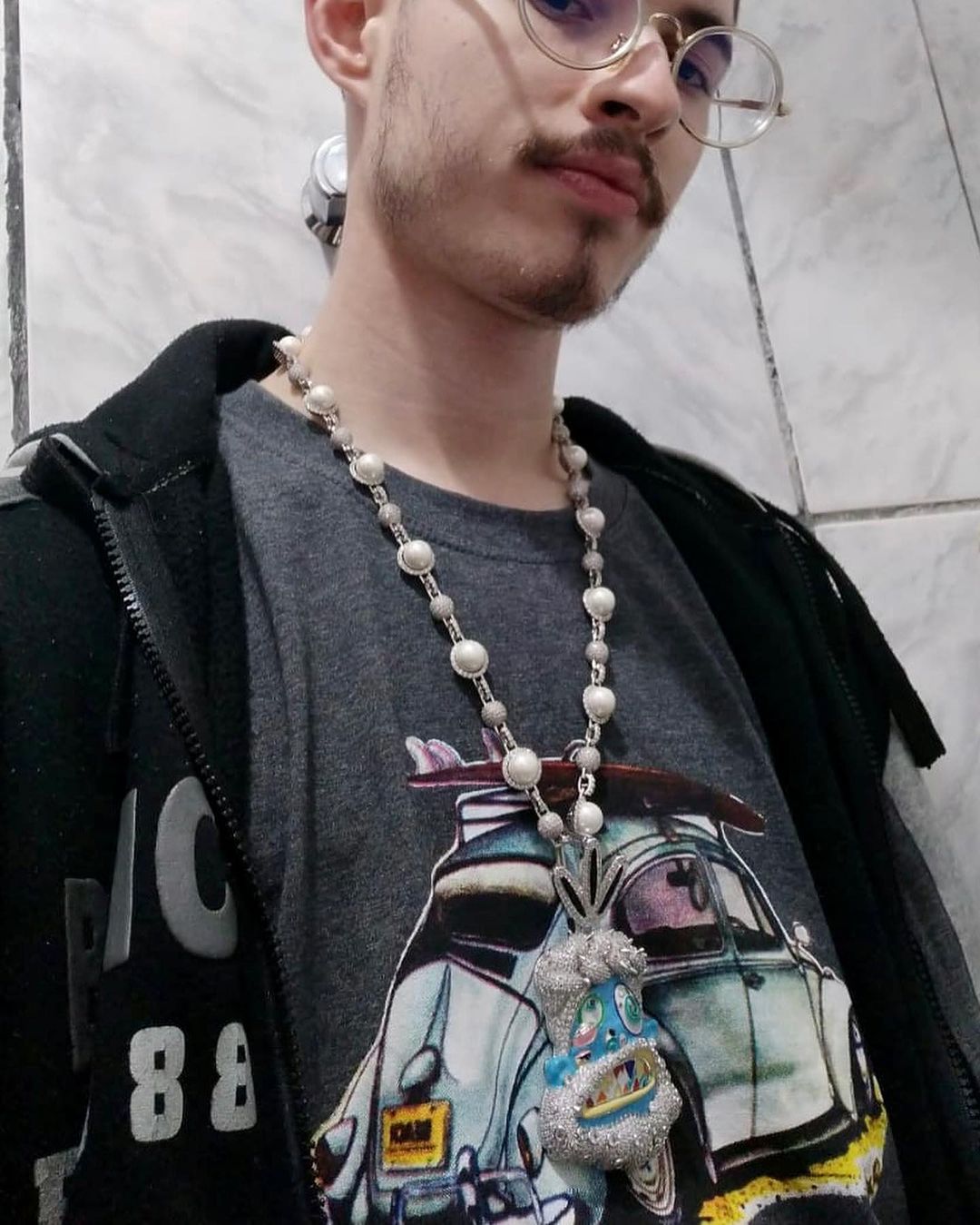 A queridinha do Travis Scott - Corrente de Perolas Cravejada ICE - Peça Premium (resistente à água) - ICE BRO JOIAS