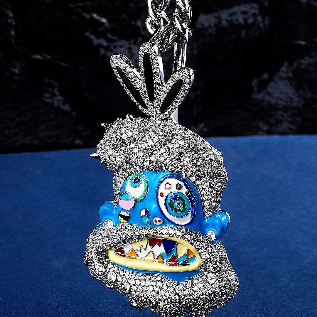 Pingente Utopia Dream Type Travis Scott Ice Cravejado - Peça Premium (resistente à água) - ICE BRO JOIAS