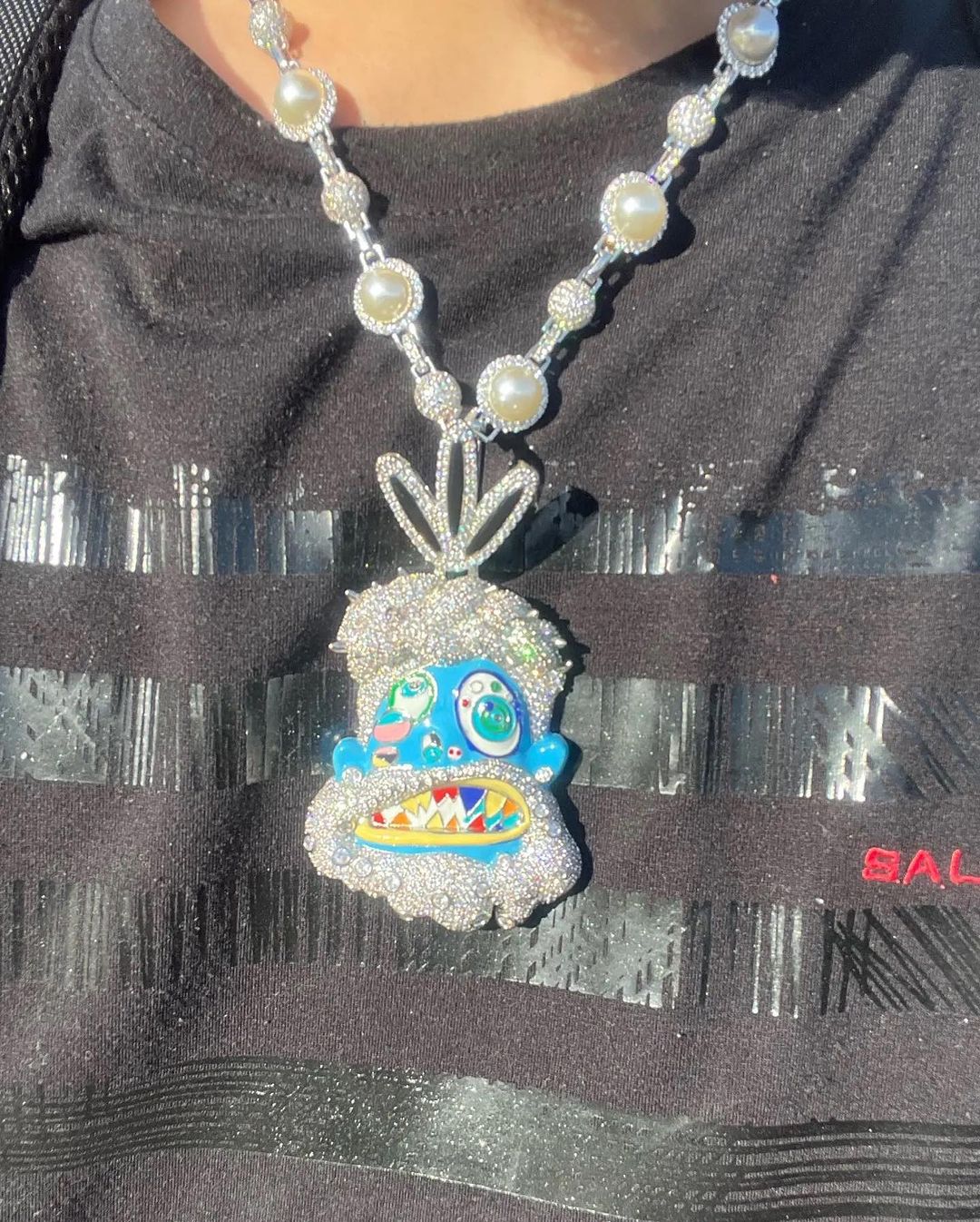 A queridinha do Travis Scott - Corrente de Perolas Cravejada ICE - Peça Premium (resistente à água) - ICE BRO JOIAS