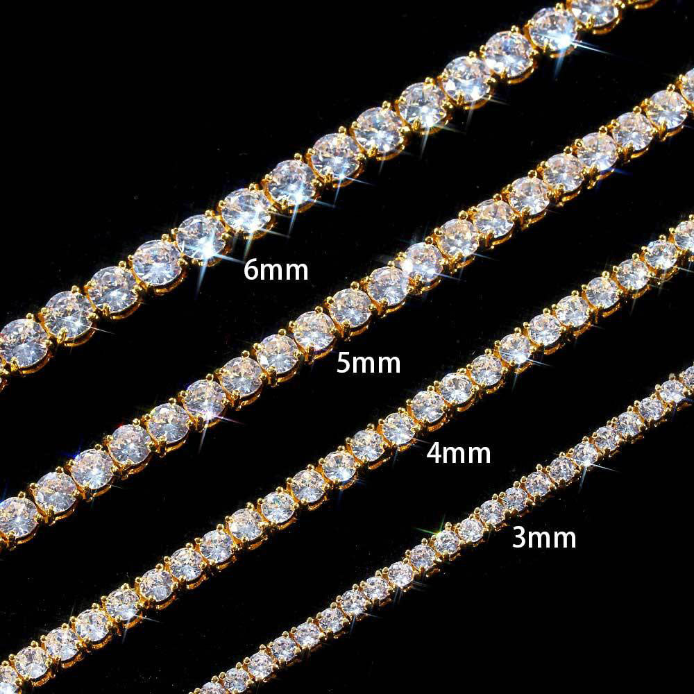 Corrente Riviera Ice - Largura 3mm, 4mm, 5mm ou 6mm - fecho gaveta - Peça Premium (resistente à água) - ICE BRO JOIAS