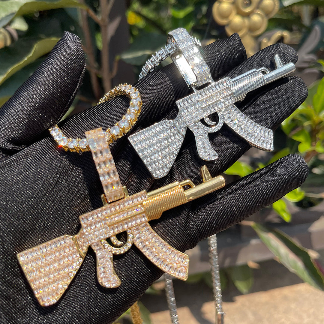 Pingente AK47 com Corrente de Brinde - Peça Premium - ICE BRO JOIAS