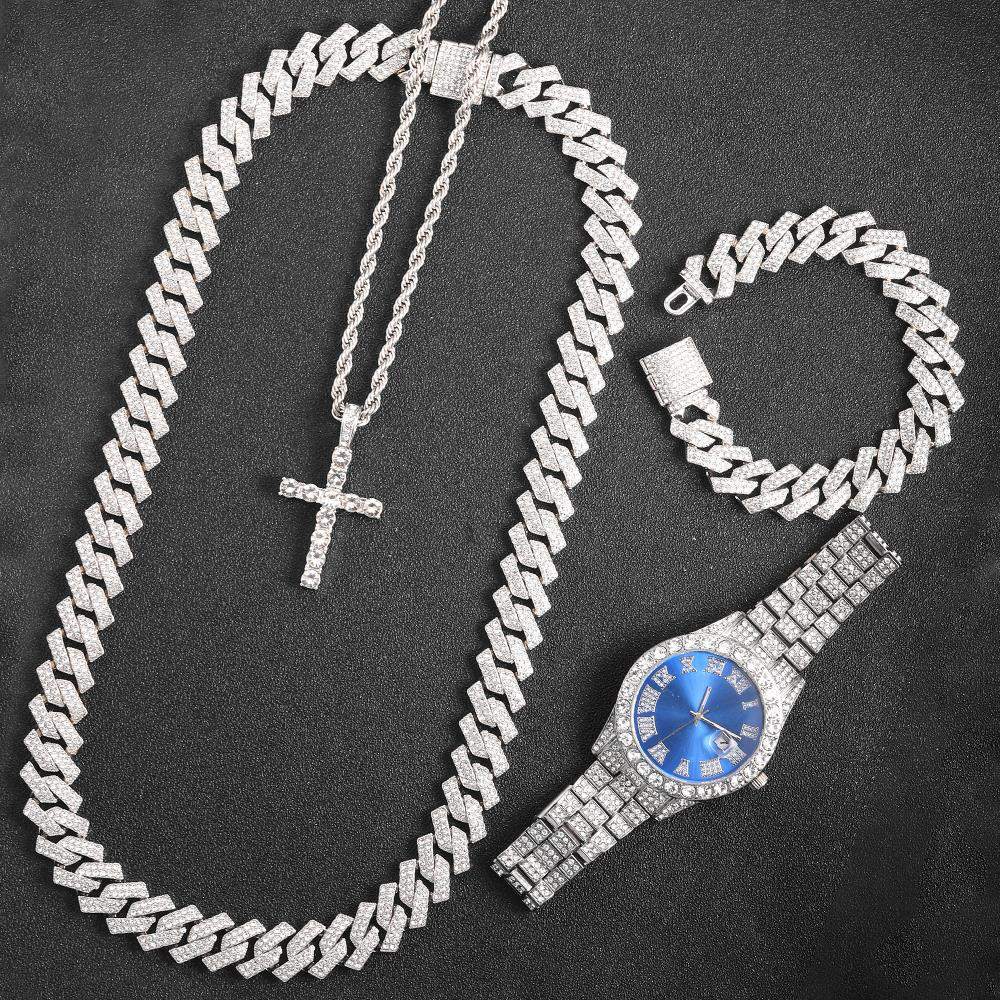 Kit com 5 peças - Corrente Prong 16mm - Exclusivo Ice Bro Joias® - ICE BRO JOIAS