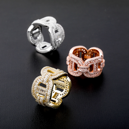 Anel Prong Cravejado Ice - ICE BRO JOIAS