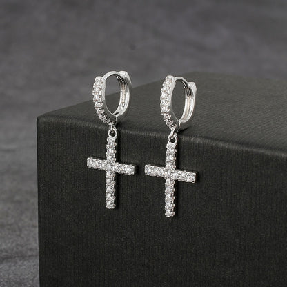 Par de Brincos Ice - banho a 10 milésimos de ouro ou prata, cravejados a mão. - ICE BRO JOIAS