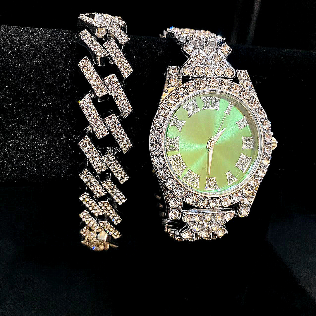 Kit Ice 2 peças - Compre o Relógio Holly e ganhe a Pulseira Prong de 20cm - ICE BRO JOIAS