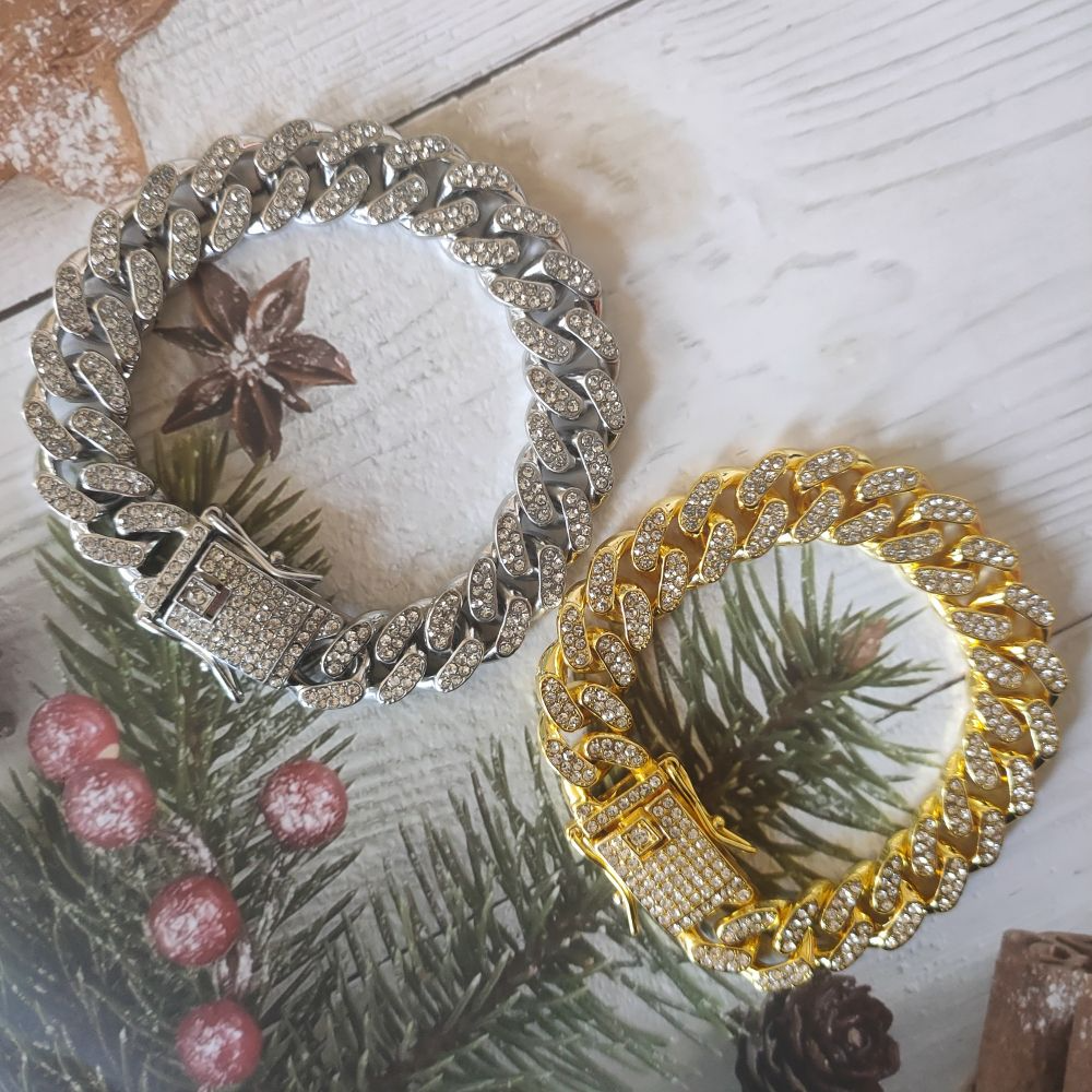 Pulseira Cuban Cravejada Ice (12mm) - ICE BRO JOIAS