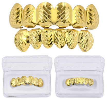 Grillz Luxo Cravejado ICE - com Molde de Silicone para ajustar aos dentes - ICE BRO JOIAS