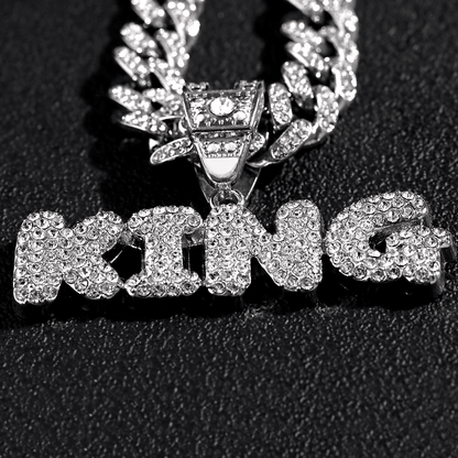 Pingente Cravejado ICE KING, com Corrente Cuban de Brinde - ICE BRO JOIAS
