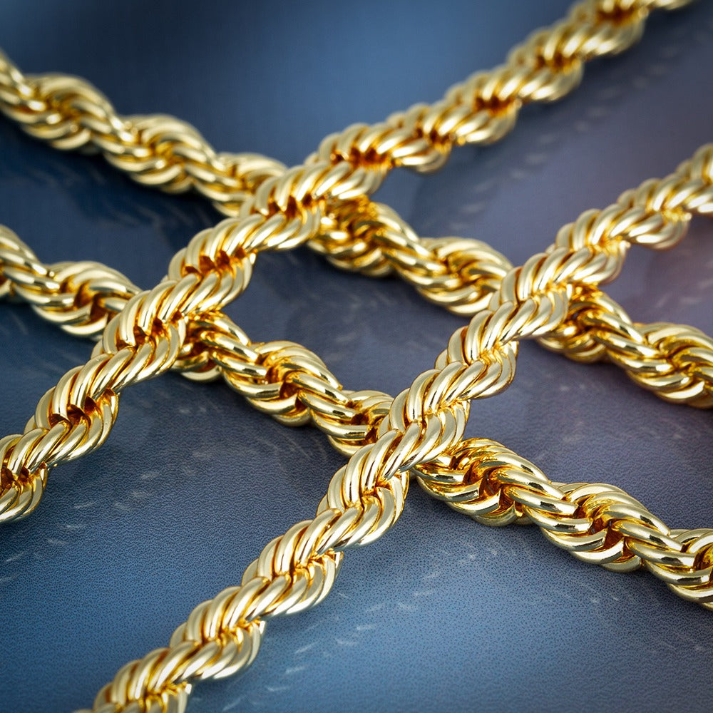 Corrente Rope ICE 2/3/4/5/6mm - Peça Premium (resistente à água) - ICE BRO JOIAS