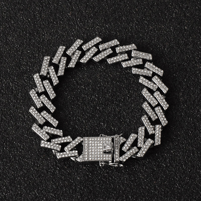 Kit Prong ICE Cravejado - Pulseira 13mm e Relógio Cravejado. - ICE BRO JOIAS