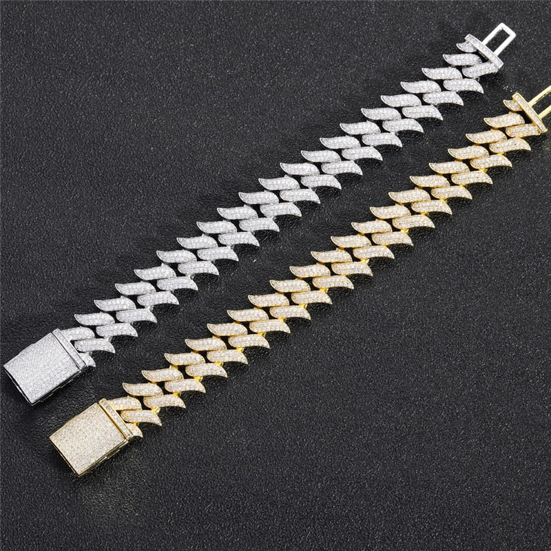Pulseira Spiked 18mm - Peça Premium (resistente à água) - ICE BRO JOIAS