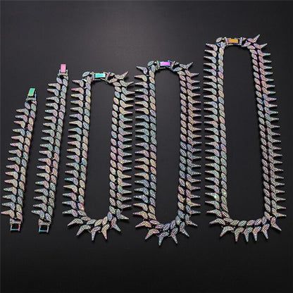 Corrente e Pulseira Spiked Ice - Neon - ICE BRO JOIAS