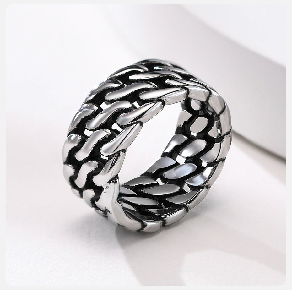 Anel Masculino Estilo Corrente - ICE BRO JOIAS
