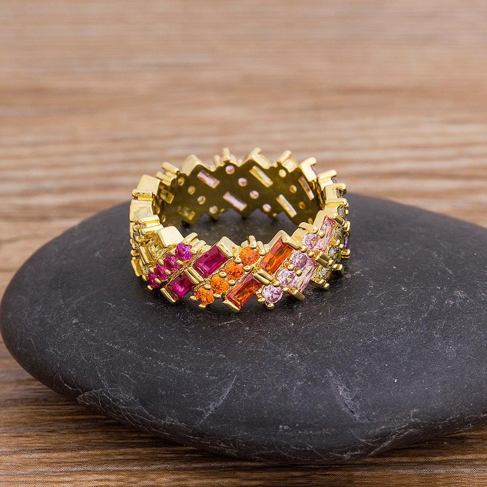 Anéis Ouro 18k Colorido - ICE BRO JOIAS