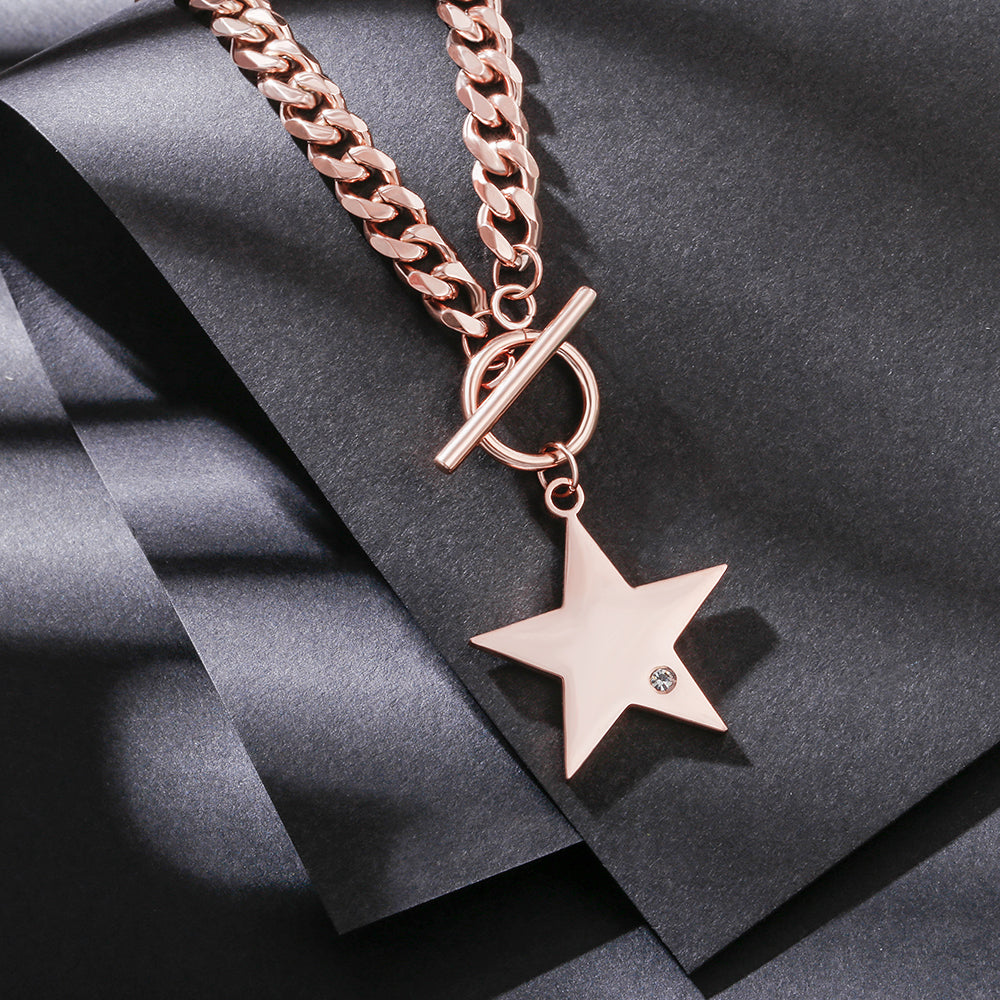 Corrente com Pingente de Estrela elegante - ICE BRO JOIAS