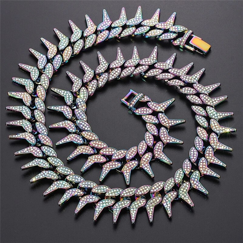 Corrente e Pulseira Spiked Ice - Neon - ICE BRO JOIAS